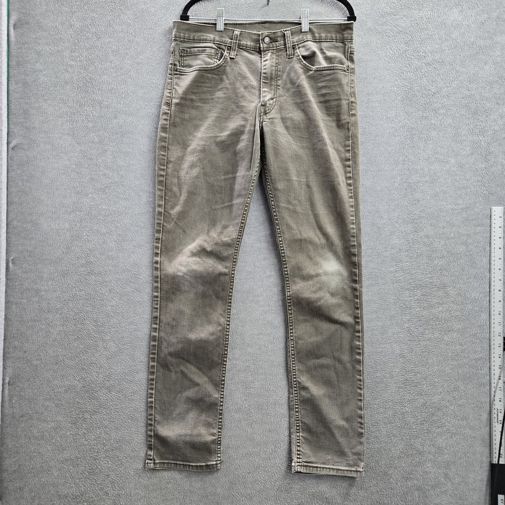 Levi's 511 Men Jeans 34X34 Brown Denim Slim Fit‎ Logo 31" Inseam